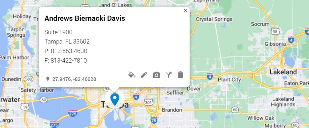 Map of Tampa Location